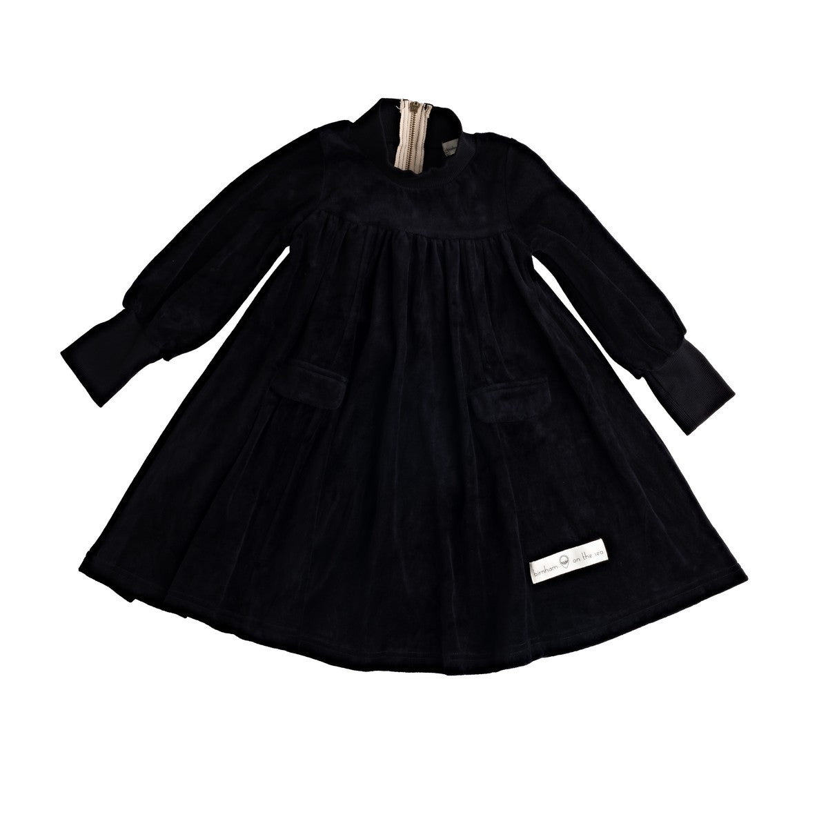Birnham On The Sea Black Zipper Swing Dress Birnham On The Sea Black Zipper Swing Dress