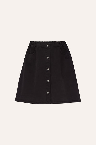 The Campamento Grey/Black Denim Skirt