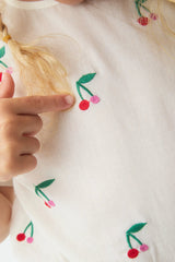 Compania Fantastica White S/S With Cherries Top