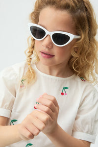 Compania Fantastica White S/S With Cherries Top
