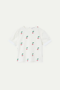 Compania Fantastica White S/S With Cherries Top