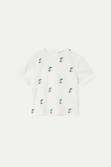 Compania Fantastica White S/S With Cherries Top