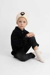 Birnham On The Sea Black Polo Sweatshirt