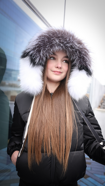 Mantel Mix Luxe Fur with Drawstring Detail Winter Coat