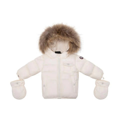 Ellabee Off White Raccoon Bella Enfant Down Coat