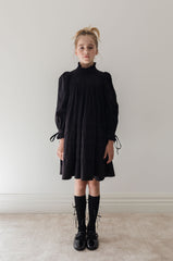 Steph Cord Black Pleat Dress