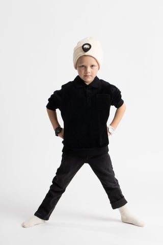 Birnham On The Sea Black Polo Sweatshirt