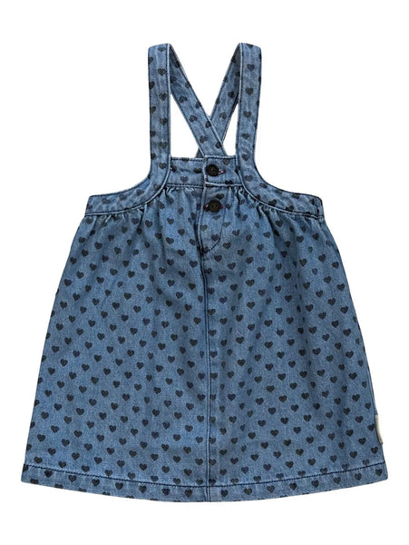 Piupiuchick Washed Blue Denim Heart  Knee Length Jumper