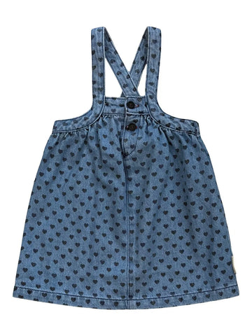 Piupiuchick Washed Blue Denim Heart  Knee Length Jumper