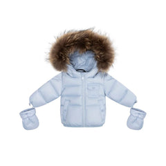Ellabee Baby Blue Raccoon Bella Enfant Down Coat