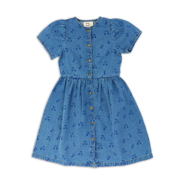 Wander & Wonder Cherries Denim Elspeth Dress
