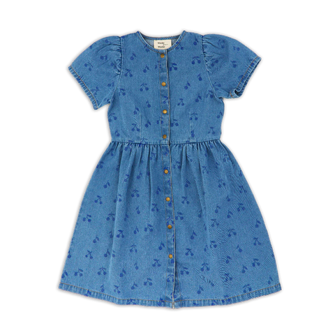 Wander & Wonder Cherries Denim Elspeth Dress