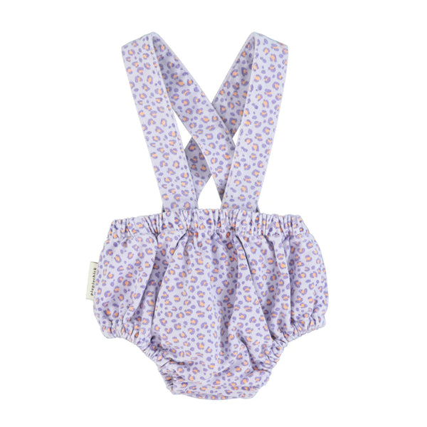 PIUPIUCHICK LAVENDER LEOPARD ROMPER