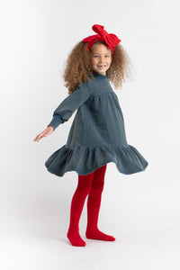 Birnham On The Sea Ocean Teal Tiered Dress