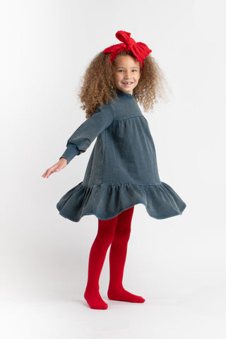 Birnham On The Sea Ocean Teal Tiered Dress