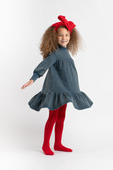 Birnham On The Sea Ocean Teal Tiered Dress