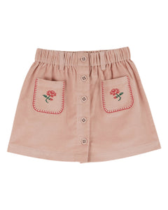 Emile Et Ida Peony Poches Fleurs Brodees Skirt