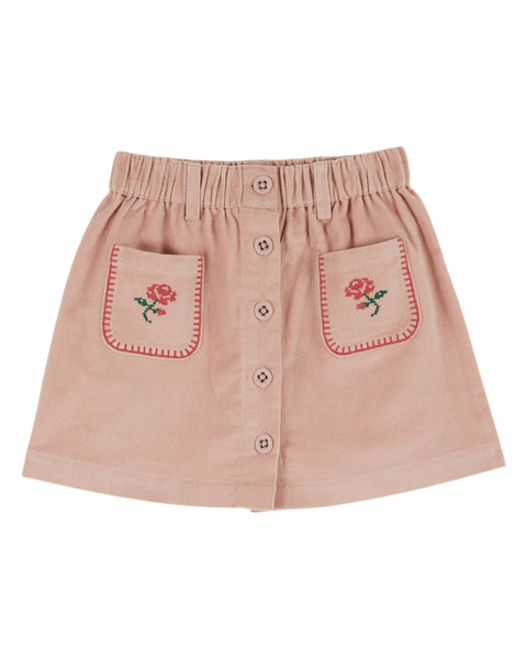 Emile Et Ida Peony Poches Fleurs Brodees Skirt