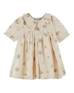 Emile Et Ida Cream Floral Althea Dress