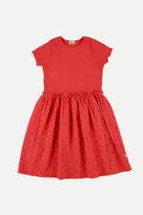 MY LITTLE COZMO POLKA DOT MUSLIN PINK RUBY AGNES DRESS