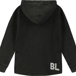 BEAU LOVES WASHED BLACK 'EXPLORER' RELAXED FIT HOODIE