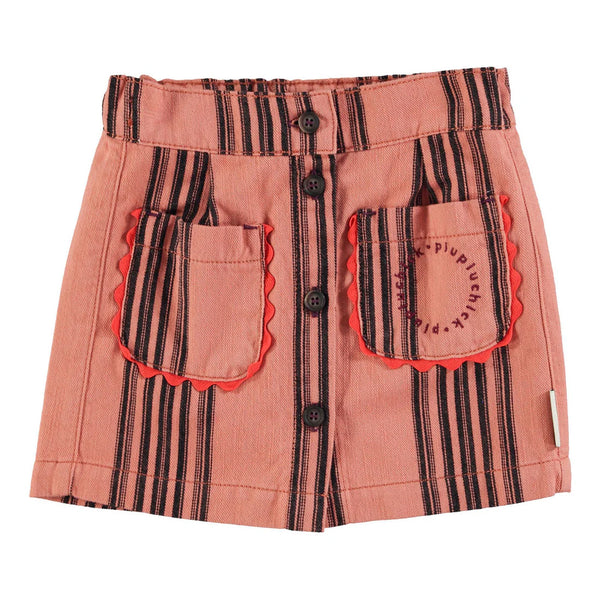 Piupiuchick Pink Striped Short Skirt