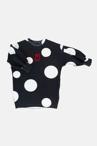 Minikid Black & White Dots Dress