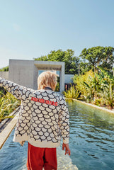 BEAU LOVES BLACK SCALES ZIP SWEATER