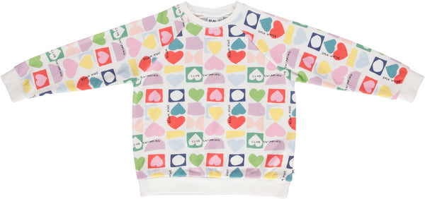 BEAU LOVES HEARTS REGLAN SWEATSHIRT