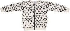 BEAU LOVES BLACK SCALES ZIP SWEATER