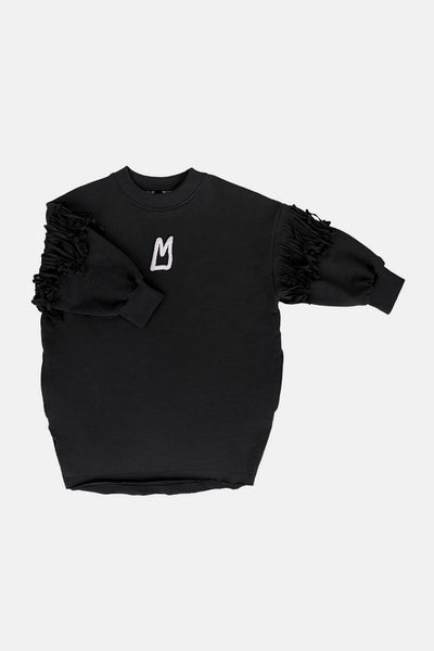 Minikid Black Fringe Dress