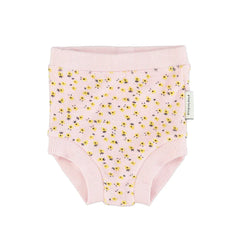 PIUPIUCHICK PINK WITH YELLOW FLOWERS TERRY BLOUSE & BLOOMER SET