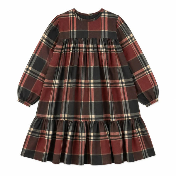 Olivia Rohde Plaid Tiered Dress