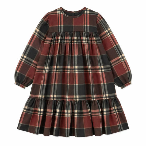 Olivia Rohde Plaid Tiered Dress