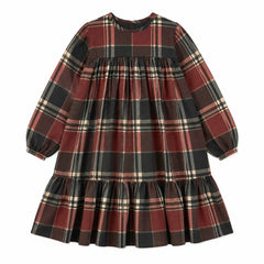 Olivia Rohde Plaid Tiered Dress