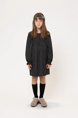 Piccola Ludo Black Polka Dot Girella Dress