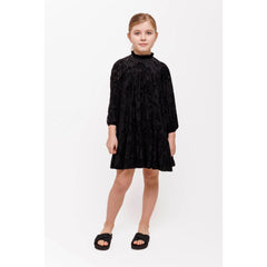 Olivia Rohde Black Floral Lace Tiered Dress