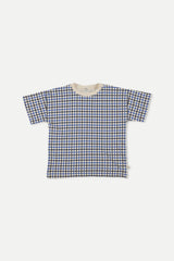 MY LITTLE COZMO NAVY CHECK  ERIK T-SHIRT