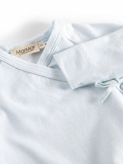 Marmar Light Blue Mélange Footie & Hat Set