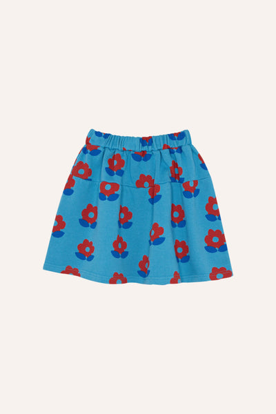 The Campamento Blue Big Flowers Skirt