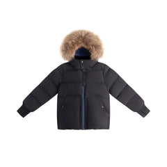 Ellabee Black/Blue Zipper Andres Down Coat