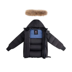 Ellabee Black/Blue Zipper Andres Down Coat