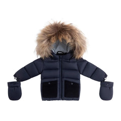 Ellabee Navy Bella Enfant Fur Down Coat