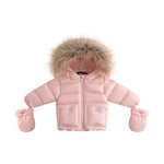Ellabee Baby Pink Bella Enfant Fur Down Jacket