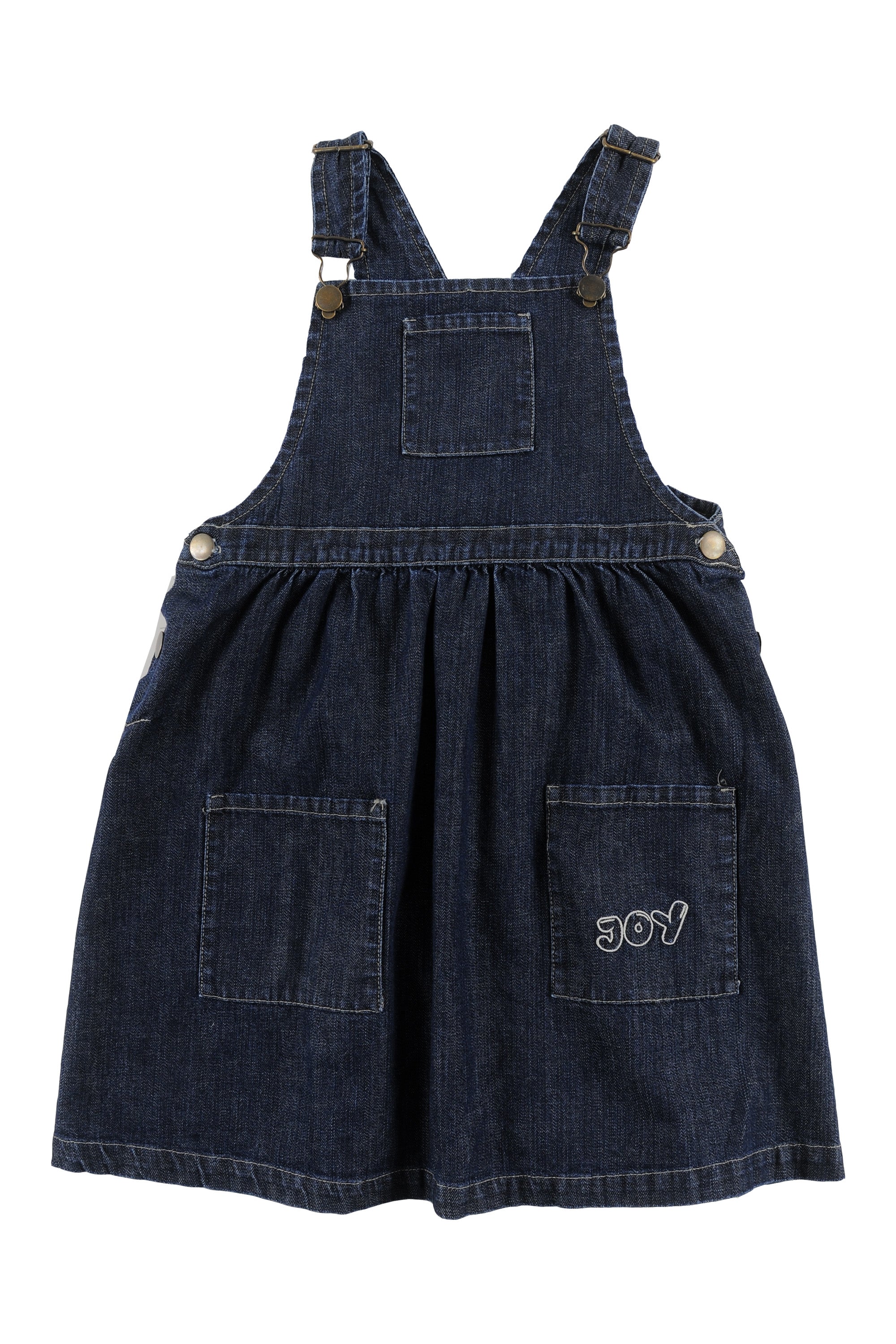 loud apparel denim dress Loud Apparel Sleevless Denim Learn Dress Light Grey Wash / 2A