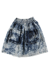 LOUD APPAREL NANI SKIRT KNEE LENGTH BLUE DYE