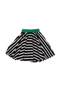 Loud Apparel Merenda Anthractice Stripe Semi Cricle Skirt