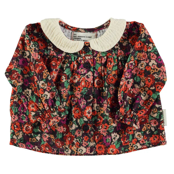 Piupiuchick Peter Pan Collar Blouse Multicolor Flowers
