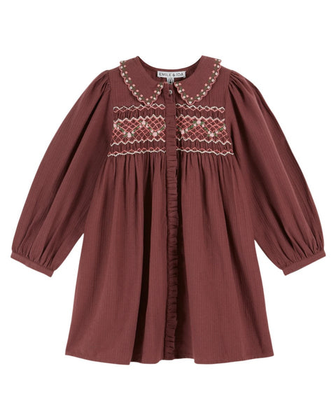 Emile Et Ida Violine Smocked Dress