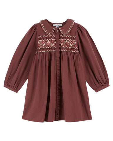 Emile Et Ida Poudre Embroidered Dress BellaKidsNY Emile Et Ida Poudre Embroidered Dress BellaKidsNY
